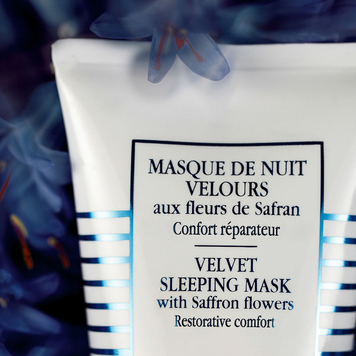 Velvet Sleeping Mask with Saffron flowers